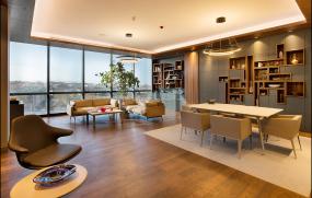 最新办公室石膏板吊顶装饰效果图片