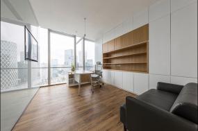 办公室石膏板吊顶装修实物图片