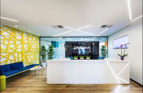 办公室石膏板造型顶装饰图