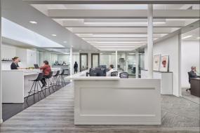 办公室石膏板造型顶装饰装修效果图