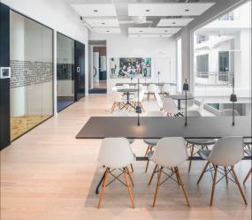 矿棉板办公室装潢设计效果图片