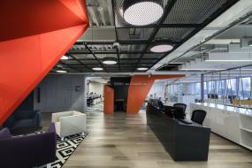 高档裸顶办公室装修效果图