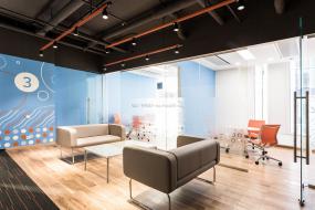 裸顶办公室装饰效果图