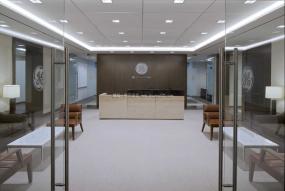 办公室石膏板背景墙装修装潢效果图