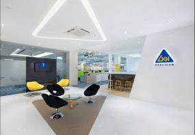 办公室石膏板背景墙装潢图片