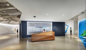 办公室石膏板背景墙装饰图片