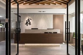 办公室石膏板背景墙效果图片