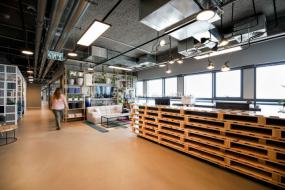 办公室拼花地板装饰装修效果图