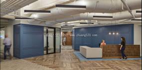 高端办公室拼花地板装修效果图