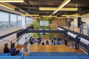 办公室地板拼花装修实景图片