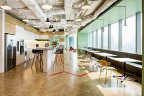 办公室地板拼花装修实物图片