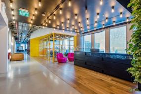 高端办公室地板拼花装修效果图