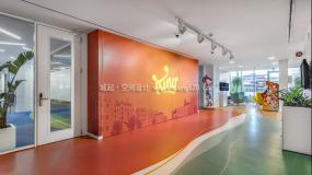 办公室地板拼花装修实景图图片