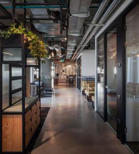 高端办公室地板拼花装修图片