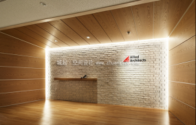 白色办公室装潢效果图片