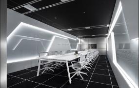 最新黑色调办公室装修图片