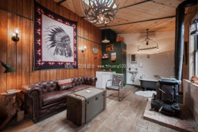 高档工业风格公寓装修效果图