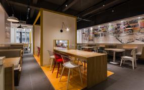 特色面馆装潢效果图