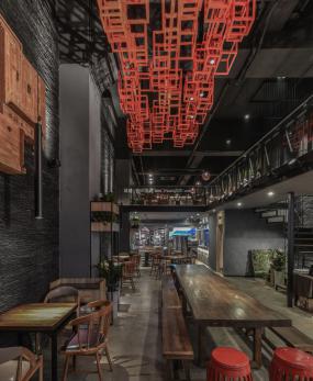 特色面馆装潢设计效果图片