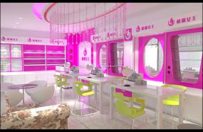 化妆美甲店设计装修效果图片