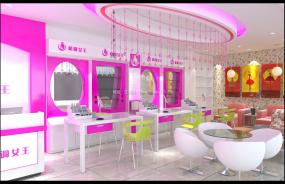 化妆美甲店设计装饰效果图片