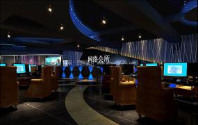 电竞网咖设计装修图片