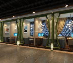 电竞网咖设计装修效果图