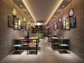 30平奶茶店装饰设计效果图片