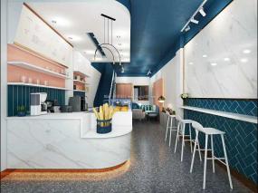 高档创意奶茶店装修效果图