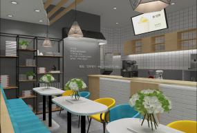 创意奶茶店设计装饰图