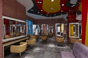 上海美发店设计效果图片