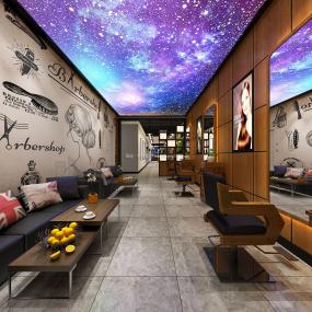 上海美发店设计装饰效果图片