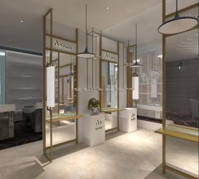 上海美发店装修实景图片