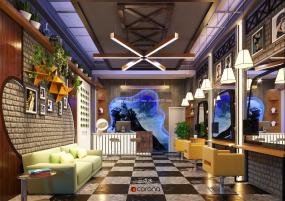 上海美发店设计装潢图片