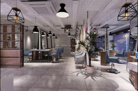 上海美发店装潢设计效果图片
