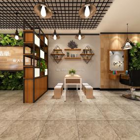 上海美发店设计装饰效果图