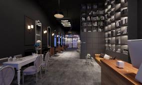 上海美发店装修效果图片