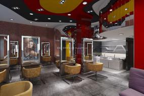 高档上海美发店装修图片