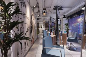 上海美发店设计装修效果图片