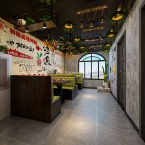 烤鱼店装修装潢效果图