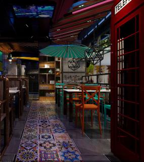 最新烤鱼店装饰实景图