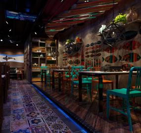 最新烤鱼店装饰效果图