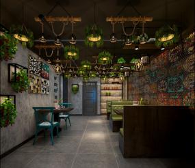 烤鱼店装修实景图片