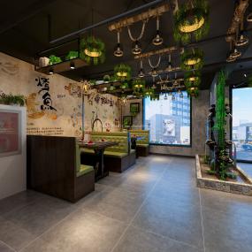 烤鱼店装潢效果图片