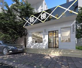 大型美发店装修实物图片