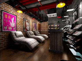 大型美发店装修设计效果图片