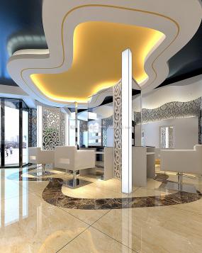 大型美发店装修效果图片