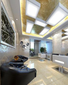 大型美发店装修装潢效果图