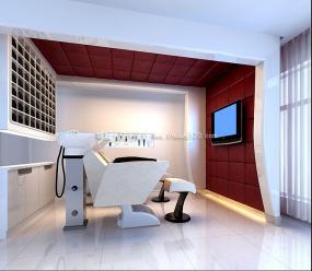 最新大型美发店装饰实景图