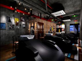 大型美发店装潢设计效果图片